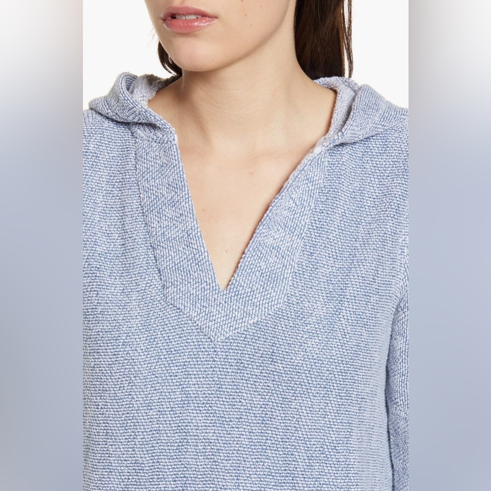 Faherty Light Blue Cozy Hoodie Pullover - Picture 3 of 8
